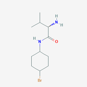 molecular formula C11H21BrN2O B7933448 (S)-2-Amino-N-(4-bromo-cyclohexyl)-3-methyl-butyramide 
