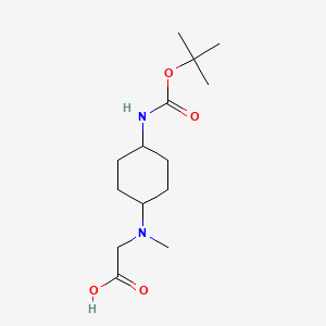 molecular formula C14H26N2O4 B7933756 [(4-tert-Butoxycarbonylamino-cyclohexyl)-methyl-amino]-acetic acid 