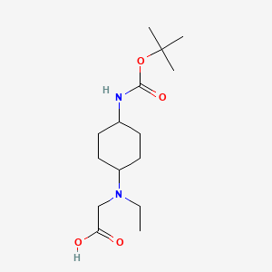 molecular formula C15H28N2O4 B7933761 [(4-tert-Butoxycarbonylamino-cyclohexyl)-ethyl-amino]-acetic acid 
