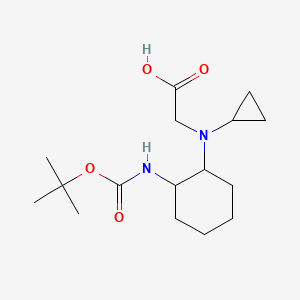 molecular formula C16H28N2O4 B7933788 [(2-tert-Butoxycarbonylamino-cyclohexyl)-cyclopropyl-amino]-acetic acid 