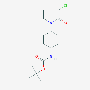 molecular formula C15H27ClN2O3 B7933806 {4-[(2-Chloro-acetyl)-ethyl-amino]-cyclohexyl}-carbamic acid tert-butyl ester 