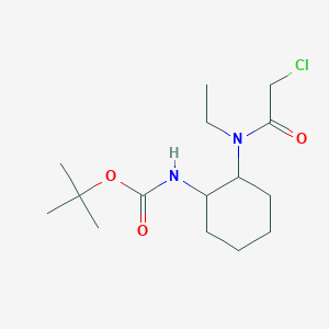 molecular formula C15H27ClN2O3 B7933811 {2-[(2-Chloro-acetyl)-ethyl-amino]-cyclohexyl}-carbamic acid tert-butyl ester 