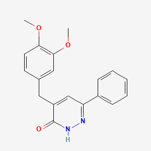 molecular formula C19H18N2O3 B7933870 4-(3,4-二甲氧基苄基)-6-苯基吡哒嗪-3(2H)-酮 CAS No. 1365477-56-0