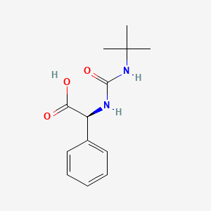 molecular formula C13H18N2O3 B7933878 (S)-2-(3-(tert-butyl)ureido)-2-phenylacetic acid 