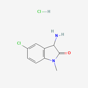 molecular formula C9H10Cl2N2O B7933885 3-Amino-5-chloro-1-methylindolin-2-one hydrochloride 