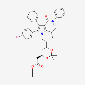 tert-butyl 2-[(4R)-6-[2-[2-(4-fluorophenyl)-3-phenyl-4-(phenylcarbamoyl)-5-propan-2-ylpyrrol-1-yl]ethyl]-2,2-dimethyl-1,3-dioxan-4-yl]acetate