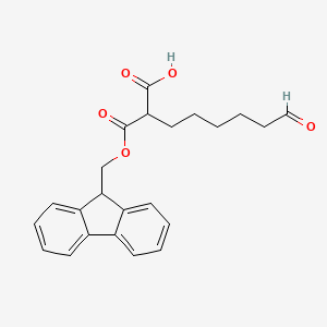 molecular formula C23H24O5 B7933924 2-((5-((((9H-Fluoren-9-yl)methoxy)carbonyl)amino)-10,11-dihydro-5H-dibenzo[a,d][7]annulen-2-yl)oxy)acetic acid 