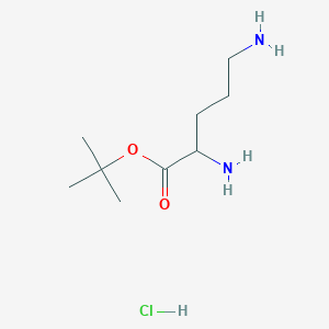 molecular formula C9H21ClN2O2 B7933950 Tert-butyl 2,5-diaminopentanoate;hydrochloride 