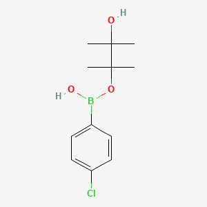molecular formula C12H18BClO3 B7933955 (4-Chlorophenyl)-(3-hydroxy-2,3-dimethylbutan-2-yl)oxyborinic acid 
