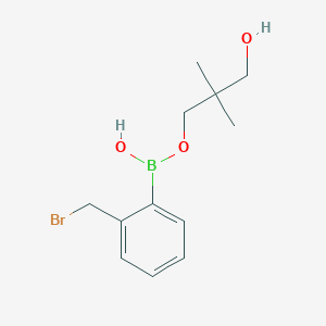 molecular formula C12H18BBrO3 B7933989 2-(Bromomethyl)phenylboronic acid neopentyl glycol ester 