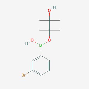 molecular formula C12H18BBrO3 B7933991 (3-Bromophenyl)-(3-hydroxy-2,3-dimethylbutan-2-yl)oxyborinic acid 