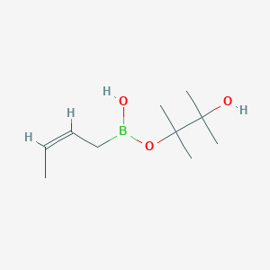 molecular formula C10H21BO3 B7934003 [(Z)-but-2-enyl]-(3-hydroxy-2,3-dimethylbutan-2-yl)oxyborinic acid 