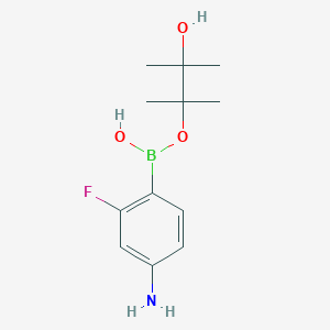 (4-Amino-2-fluorophenyl)-(3-hydroxy-2,3-dimethylbutan-2-yl)oxyborinic acid