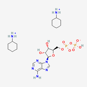molecular formula C22H41N7O10P2 B7934028 Cyclohexanaminium ((2R,3S,4R,5R)-5-(6-amino-9H-purin-9-yl)-3,4-dihydroxytetrahydrofuran-2-yl)methyl hydrogendiphosphate 