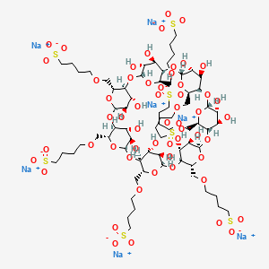 molecular formula C70H119Na7O56S7 B7934034 Sodium sulphobutylether-beta-cyclodextrin 
