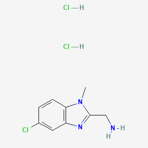 molecular formula C9H12Cl3N3 B7934040 (5-Chloro-1-methylbenzimidazol-2-yl)methanamine;dihydrochloride 
