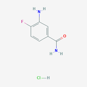 molecular formula C7H8ClFN2O B7934048 3-Amino-4-fluorobenzamide hydrochloride 