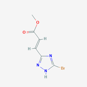 molecular formula C6H6BrN3O2 B7934069 methyl (2E)-3-(5-bromo-4H-1,2,4-triazol-3-yl)prop-2-enoate 