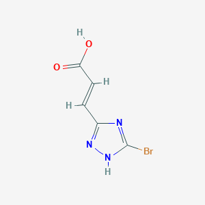 molecular formula C5H4BrN3O2 B7934074 (2E)-3-(5-bromo-4H-1,2,4-triazol-3-yl)prop-2-enoic acid 