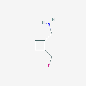 molecular formula C6H12FN B7934095 [2-(Fluoromethyl)cyclobutyl]methanamine 