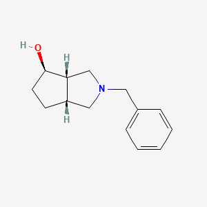 molecular formula C14H19NO B7934106 (3aS,4R,6aR)-2-benzyl-octahydrocyclopenta[c]pyrrol-4-ol 