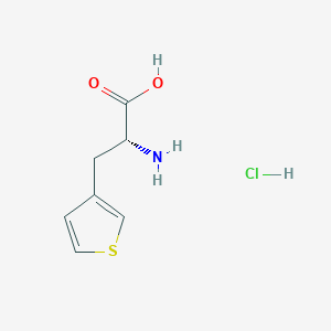 molecular formula C7H10ClNO2S B7934292 (R)-2-Amino-3-(thiophen-3-yl)propanoic acid hydrochloride 