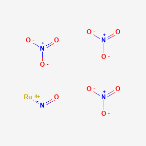 molecular formula N4O10Ru B7934345 Ruthenium(III) nitrosyl nitrate solution 