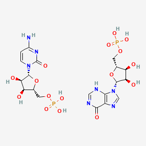 molecular formula C19H27N7O16P2 B7934347 [(2R,3S,4R,5R)-5-(4-amino-2-oxopyrimidin-1-yl)-3,4-dihydroxyoxolan-2-yl]methyl dihydrogen phosphate;[(2R,3S,4R,5R)-3,4-dihydroxy-5-(6-oxo-3H-purin-9-yl)oxolan-2-yl]methyl dihydrogen phosphate 