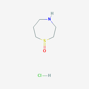 molecular formula C5H12ClNOS B7934350 1,4-Thiazepane 1-oxide hydrochloride 