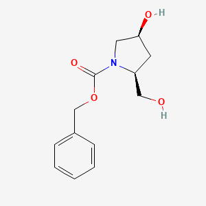 molecular formula C13H17NO4 B7934366 (2S,4S)-Benzyl 4-hydroxy-2-(hydroxymethyl)pyrrolidine-1-carboxylate 