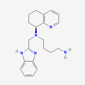 molecular formula C21H27N5 B7934478 (S)-N1-((1H-Benzo[d]imidazol-2-yl)methyl)-N1-(5,6,7,8-tetrahydroquinolin-8-yl)butane-1,4-diamine CAS No. 690656-53-2