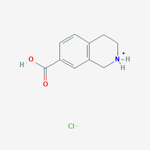 molecular formula C10H12ClNO2 B7934488 1,2,3,4-Tetrahydroisoquinolin-2-ium-7-carboxylic acid;chloride 