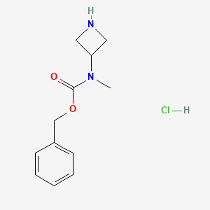 molecular formula C12H17ClN2O2 B7934507 Benzyl azetidin-3-yl(methyl)carbamate hydrochloride 