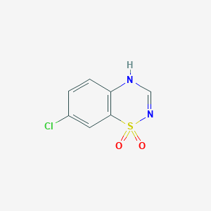molecular formula C7H5ClN2O2S B7934585 7-Chloro-4H-benzo[e][1,2,4]thiadiazine 1,1-dioxide CAS No. 19477-12-4