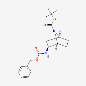 molecular formula C19H26N2O4 B7934586 (1R,2S,4S)-tert-Butyl 2-(((benzyloxy)carbonyl)amino)-7-azabicyclo[2.2.1]heptane-7-carboxylate 