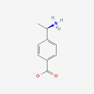 molecular formula C9H11NO2 B7934633 4-[(1R)-1-azaniumylethyl]benzoate 