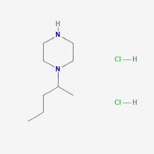 molecular formula C9H22Cl2N2 B7934684 1-(1-Methylbutyl)piperazine hydrochloride 