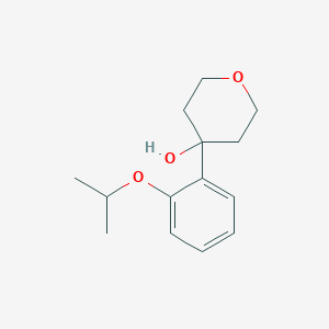 molecular formula C14H20O3 B7934812 4-(2-Propan-2-yloxyphenyl)oxan-4-ol 