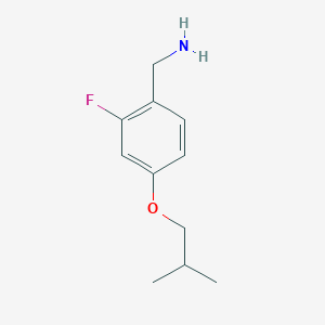 molecular formula C11H16FNO B7934832 [2-Fluoro-4-(2-methylpropoxy)phenyl]methanamine 