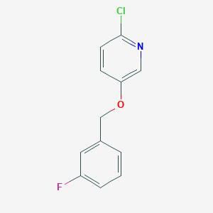 molecular formula C12H9ClFNO B7934836 2-Chloro-5-[(3-fluorophenyl)methoxy]pyridine 