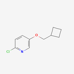molecular formula C10H12ClNO B7934849 2-Chloro-5-(cyclobutylmethoxy)pyridine 