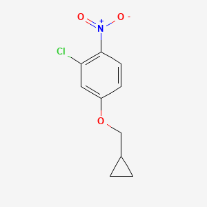 molecular formula C10H10ClNO3 B7934852 2-Chloro-4-(cyclopropylmethoxy)-1-nitrobenzene 