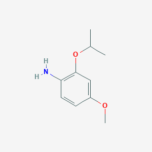 molecular formula C10H15NO2 B7934892 4-Methoxy-2-(propan-2-yloxy)aniline 