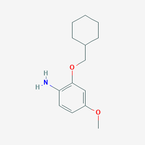 molecular formula C14H21NO2 B7934902 2-(Cyclohexylmethoxy)-4-methoxyaniline 