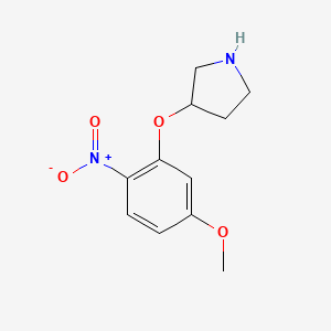 molecular formula C11H14N2O4 B7934912 3-(5-Methoxy-2-nitrophenoxy)pyrrolidine 