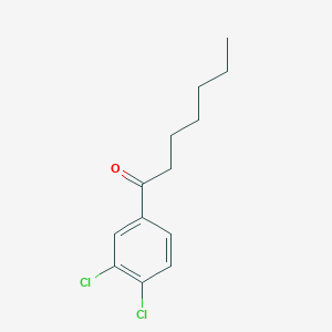 molecular formula C13H16Cl2O B7934928 1-(3,4-Dichlorophenyl)heptan-1-one 