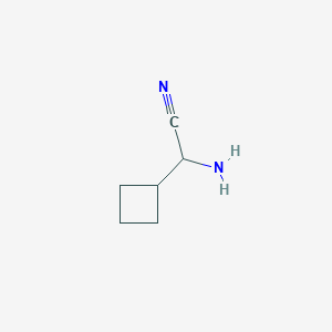 molecular formula C6H10N2 B7934960 2-Amino-2-cyclobutylacetonitrile 