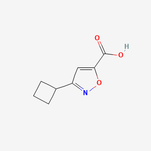 molecular formula C8H9NO3 B7934966 3-Cyclobutyl-1,2-oxazole-5-carboxylic acid 