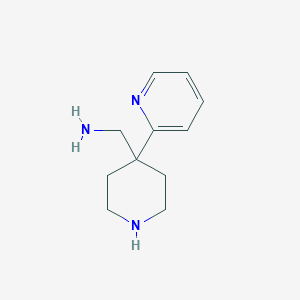 molecular formula C11H17N3 B7934996 (4-(Pyridin-2-yl)piperidin-4-yl)methanamine 