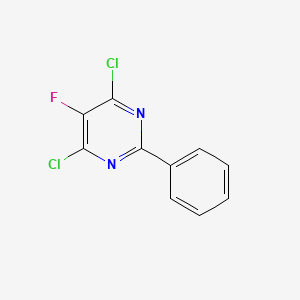 molecular formula C10H5Cl2FN2 B7935016 4,6-Dichloro-5-fluoro-2-phenylpyrimidine 